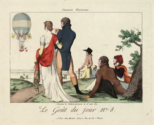 Ascension de Madame Garnerin, 28 mars 1802, de Le Gout du Jour No. 8, c.1870
