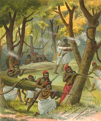 Attaqué par des indigènes en Afrique