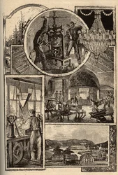 Baccarat - Cristalleries - Meurthe-et-Moselle - gravure dans « PATRIE » - DESCRIPTION PICTURESQUE DE LA FRANCE EN 6 VOLUMES PAR LUCIEN HUARD - fin 19ème siècle