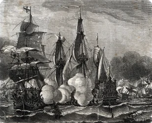 Bataille de la baie de Bantry, engagement naval du 11 mai 1689, une semaine avant la déclaration de la guerre de Neuf Ans