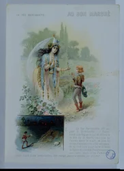 Berliquette la fée, publicité pour Le Bon Marché, vers 1900