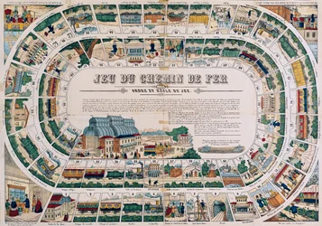 Plateau pour un jeu de chemin de fer, 1850