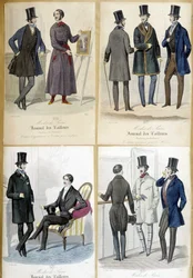 Planches illustrant la mode masculine du « Journal des tailleurs » de 1848.