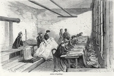 Atelier de teinture Bouterel à Clichy, de Turgan, Paris, 1874