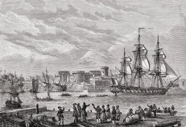 Brest en 1791, gravé par Le Breton, de 