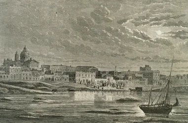 Buenos Aires dans les années 1860 (gravure)
