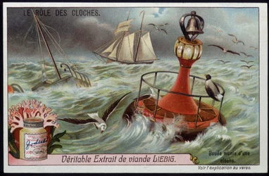 Bouée avec cloche pour avertir les bateaux - chromo Liébig