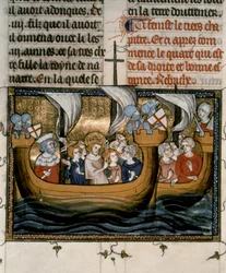 CROISADE Septième: Louis IX partant pour la 7ème croisade (1248-54)