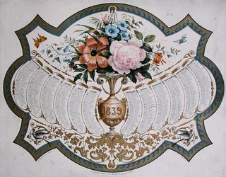 Calendrier pour 1839, gravé par Godefroy Engelmann (1788-1839) c.1838