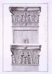 Chapiteaux du temple près des thermes romains, Nîmes