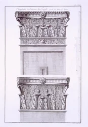 Chapiteaux du temple près des thermes romains, Nîmes, de Antiquités de la France : Vol I, Monuments de Nîmes