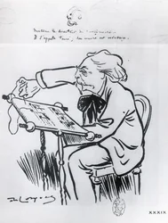 Caricature de Gabriel Fauré (1845-1924)
