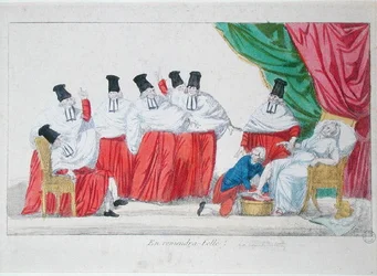 Caricature de la naissance de la Constitution française