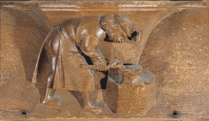 Sculpture représentant un chaudronnier, d