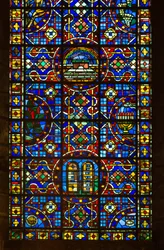 Cathédrale de Chartres, détail du vitrail de la paix