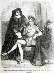 Catherine de Médicis arrache à son fils (Charles IX) l