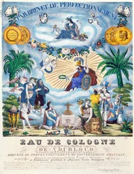 Certificat pour une Eau de Cologne fabriquée par J.F. Vourloud, vers 1825