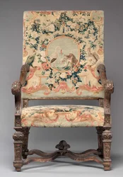 Chaise, fabriquée par la Manufacture de la Savonnerie, avant 1717