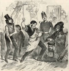 Champs-Élysées - Dynamomètre - Gravure dans « Tableau de Paris » par Edmond Texier 1852