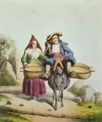 Vendeurs de fromage de la région de Tarbes, c.1840