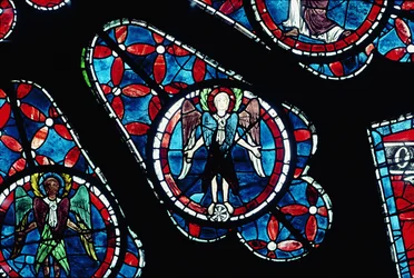 Chérubins sur une roue (détail), vers 1223