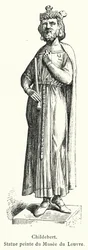 Childebert, Statue peinte du Musée du Louvre