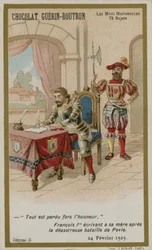 Carte de commerce Chocolat Guerin-Boutron, série Mots Historiques