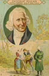Carte commerciale Chocolat Poulain, Antoine-Augustin Parmentier