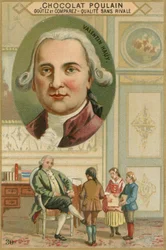 Carte commerciale Chocolat Poulain, Valentin Haüy