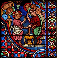Christ - lave les pieds des disciples