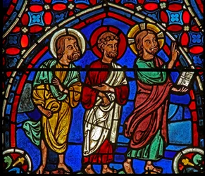 Christ - avec 2 apôtres