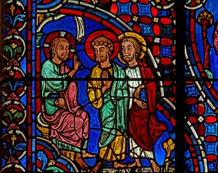 Christ - avec 2 apôtres