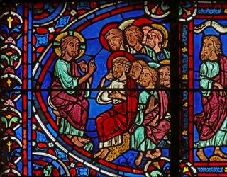 Christ - avec 2 apôtres