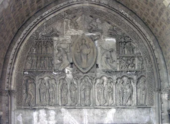 Christ avec deux anges et scènes de la vie de Saint Étienne, de la porte nord