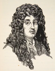 Christiaan Huygens, copie par Boris Mestchersky, illustration de Histoire de la Nation Française, Sciences, Volumes I & II, par Gabriel Hanotaux, 1924