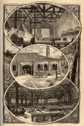 Cirey-sur-Vezouze (Meurthe-et-Moselle) - MANUFACTURE DES GLACES - gravure dans "PATRIE" - DESCRIPTION PICTURESQUE DE LA FRANCE EN 6 VOLUMES PAR LUCIEN HUARD - fin du 19ème siècle
