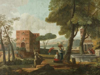Paysage classique avec sphinx, c.1700