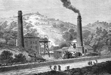 Charbon au Pays de Galles à Glyn pit, Angleterre