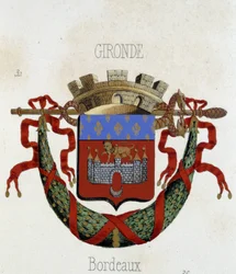 Armoiries de la ville de Bordeaux - dans "Armorial National de France", par H. Traversier, Paris