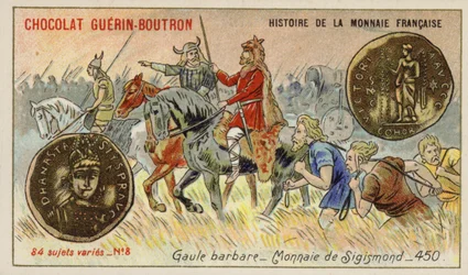 Pièces de Sigismond, Gaule barbare, 450