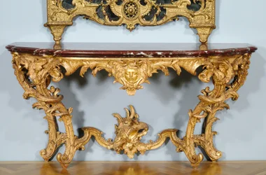 Console, conçue par Jules-Michel Hardouin (1635-1737), fabriquée par Pierre Turpin et Michel II Lange, vers 1725
