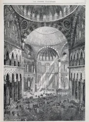 Constantinople : la mosquée Sainte-Sophie - dans « La Presse Illustrée », déc. 1869