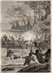 Continued with arrows: Voyage de Philip Carteret ou Philippe de Carteret (1733-1796) dans les îles de Santa Cruz, notamment sur l
