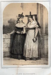 Costumes de Bourgogne - gravure dans « Les soirées de mon oncle, mémoires et récits de voyages » par Moring Michel - Fin XIXe siècle