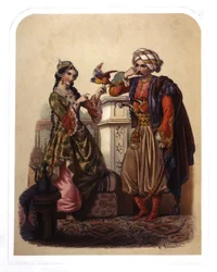 Couple en Turquie, vers 1850