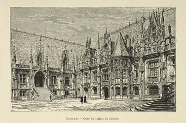 Cour du Palais de Justice, Rouen, illustration de 