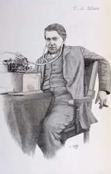 Illustration de couverture de La Revue Illustrée représentant Thomas Alva Edison, 1889