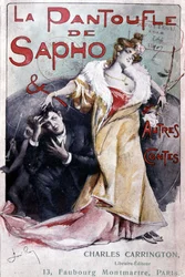 Couverture du roman populaire "Le soulier de Sapho et autres contes", éd. Carrington, Paris, fin 19e siècle - B.N.