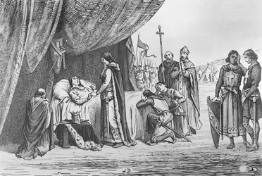 Mort de Louis IX en 1270 (gravure)