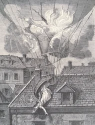 Mort de Madame Blanchard dans un accident aéronautique en 1819
